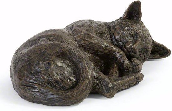 asbeeld urn kat poes 'Rustende kat' kattenurn | bol.com