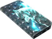 Wolf hoesje kunstleer Geschikt Voor Samsung Galaxy J5 (2017)