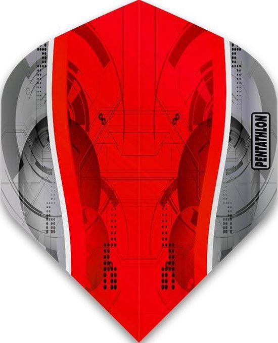 ABC Darts - Dart Flights - Pentathlon Science - Rood - 10 sets (30 stuks) van ABC Darts — afbeelding 2