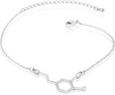 24/7 Jewelry Collection Dopamine Armband - Molecuul - Zilverkleurig
