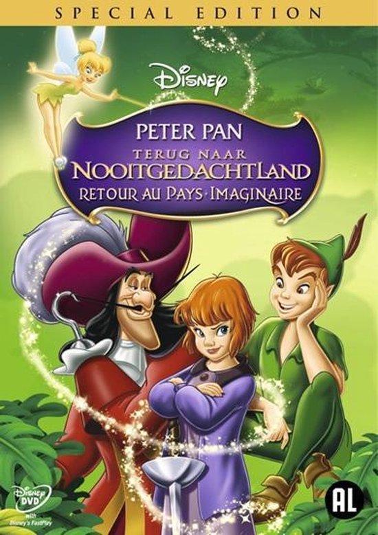 Cover van de film 'Peter Pan - Terug naar Nooitgedachtland'