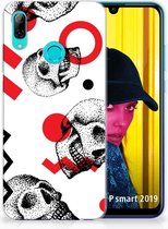 TPU Silicone Bumper pour Huawei P Smart 2019 Coque Skull Red