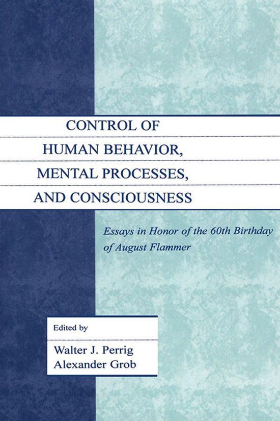 Control of Human Behavior, Mental Processes, and Consciousne ... - cover