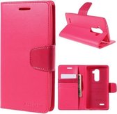 Goospery Sonata Leather case hoesje LG Leon 4G LTE H340N H320 Y50 donker roze