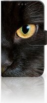 Portefeuille Samsung Galaxy Xcover 4 | Xcover 4s Etuis Portefeuille Compatible avec Cuir Flip Cover Fermeture magnétique pour Chat Noir