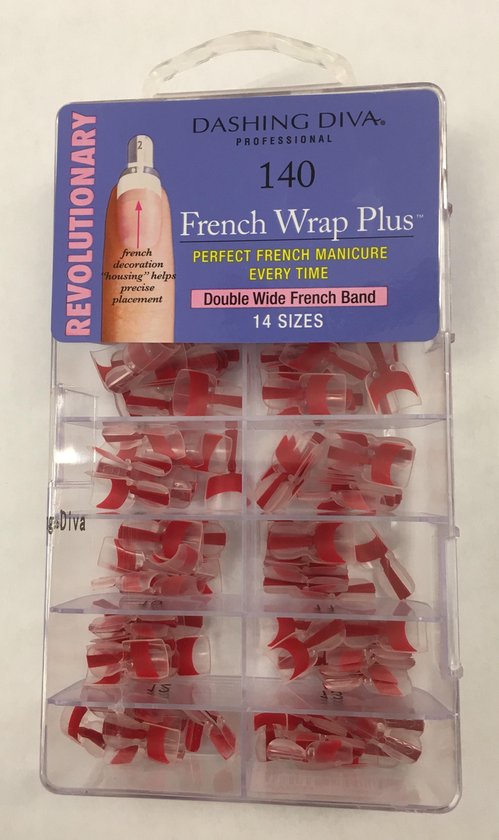 Dashing Diva French Wrap Plus – Extra Dick, Deep Red, 140 Stück