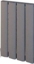 Design radiator horizontaal aluminium mat grijs 50x37,5cm351 watt- Eastbrook Malmesbury