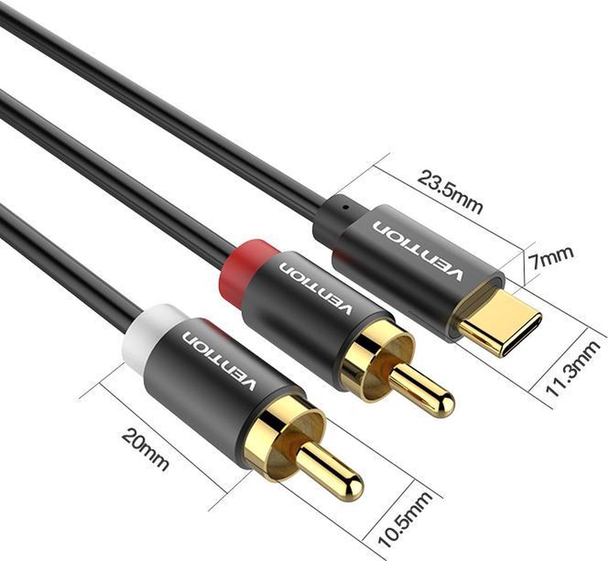 Vention USB Type-C naar RCA Audio Line Kabel Adapter - 1 Meter | bol.com