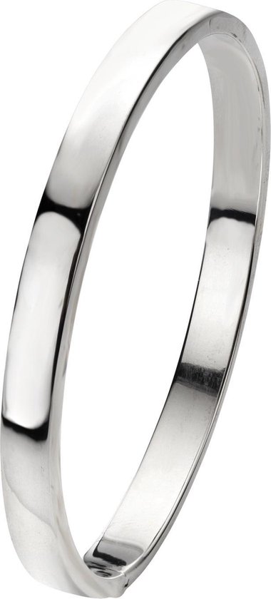 Induceren Empirisch ik ben gelukkig Zilveren armband bangle vlak | bol.com