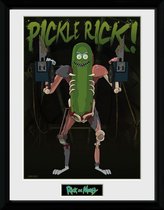 Framed collector print met kader 30 x 40cm Rick and Morty Rat Suit Pickle Rick
