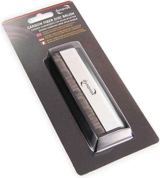 am Antistatische Platenborstel – LP Cleaning Brush van Carbonvezel voor Vinyl – Borstelreiniger voor Platenspeler en Vinyl Player, Zilver