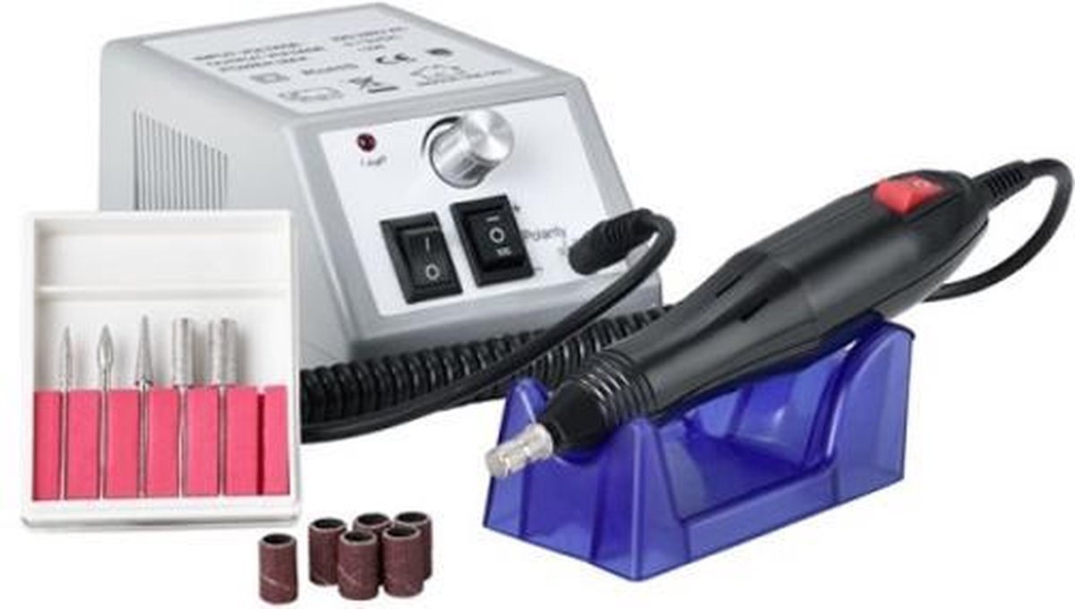 Elektrische nagelfrees. Complete set met 6 freesbits, 120