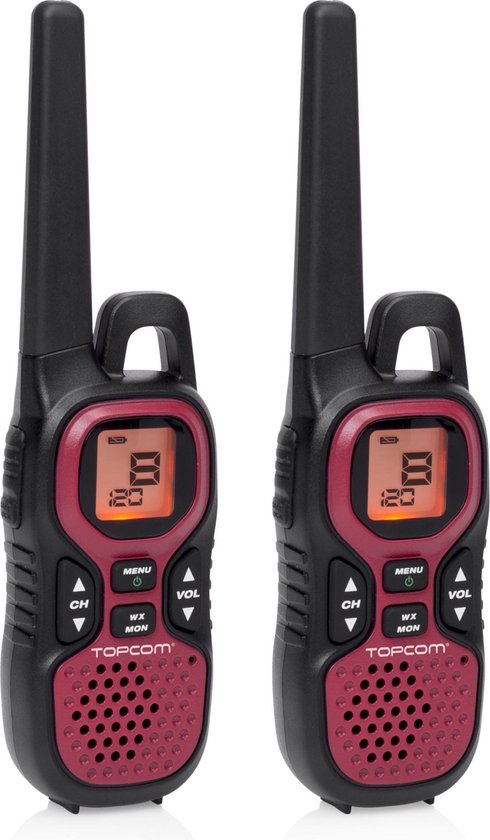 Walkie Talkie Topcom RC-6410 Nero - Portata 6 Km, 8 Canali Per Avventure Outdoor