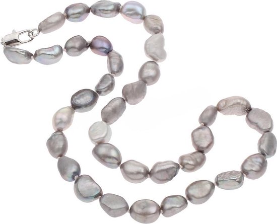 Collier de perles d'eau douce Baroque Gris
