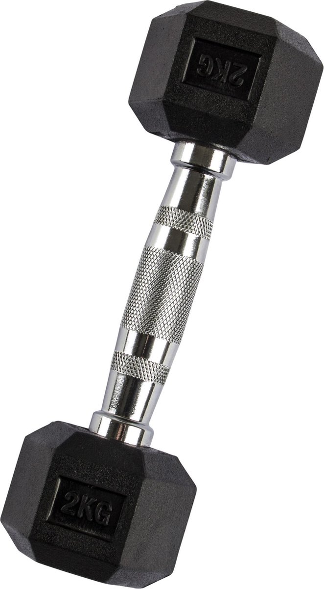 VirtuFit Hexa Dumbbell Pro - 2 kg - Hexagon Dumbbell - Duurzaam en Slijtvast - Krachttraining - Gewicht - CrossFit & Fitness - Geschikt voor Beginners en Professionals - Per Stuk Verkocht – foto 2