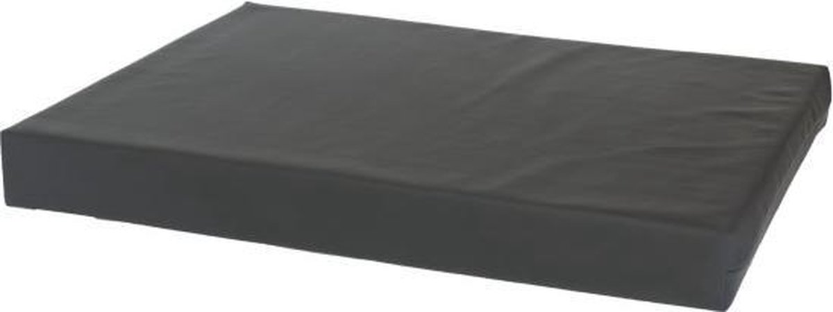 Losse hoes matras/orthopedisch hondenbed leatherlook antraciet maat 100x75x10 cm