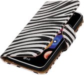 Mobieletelefoonhoesje.nl - LG K4 Hoesje Zebra Bookstyle Wit