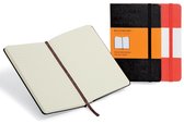 4x Moleskine notitieboek, 9x14cm, gelijnd, harde cover, 192 bladzijden, zwart