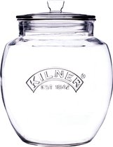 Pot de stockage universel Kilner - Verre - avec couvercle à pince - 4 l