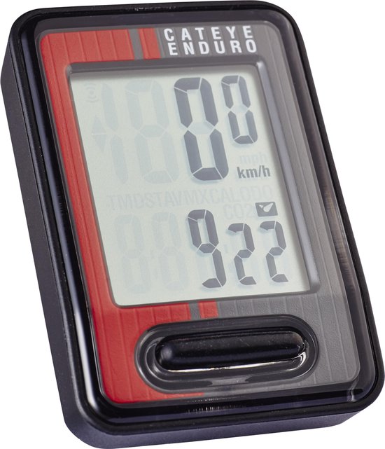 Cateye CC-ED400 Enduro - Ordinateur de vélo - Filaire - Tout-terrain - Rouge / Noir