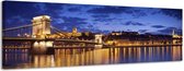 Budapest - Canvas Schilderij Panorama 158 x 46 cm