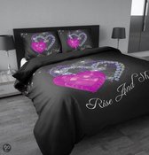 Sleeptime Rise and Shine Black Dekbedovertrek 140x200/220 + 1 kussensloop 60x70 - Zwart