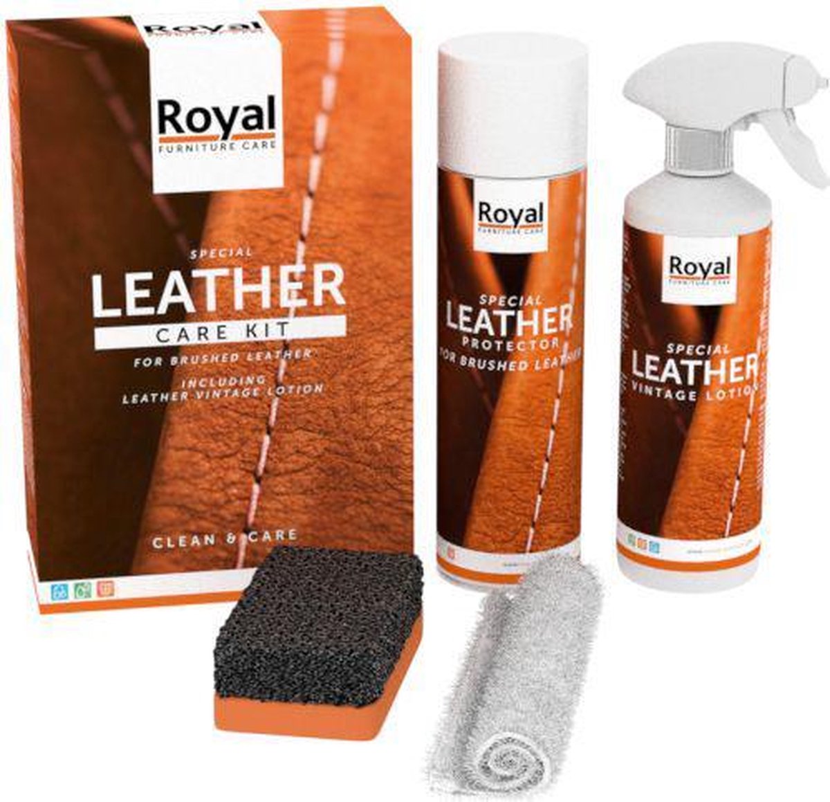 Leather Care Kit Brushed Leather - Oranje Furniture Care