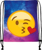 Emoji kiss gymtas groot - Perfect als gymtas/zwemtas/schooltas