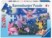 Legpuzzels - 2 van 20 stukjes - Elfjes en Eenhoorns - Ravensburger Puzzels