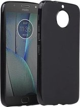 Zwart tpu siliconen backcover hoesje Motorola Moto G5S Plus
