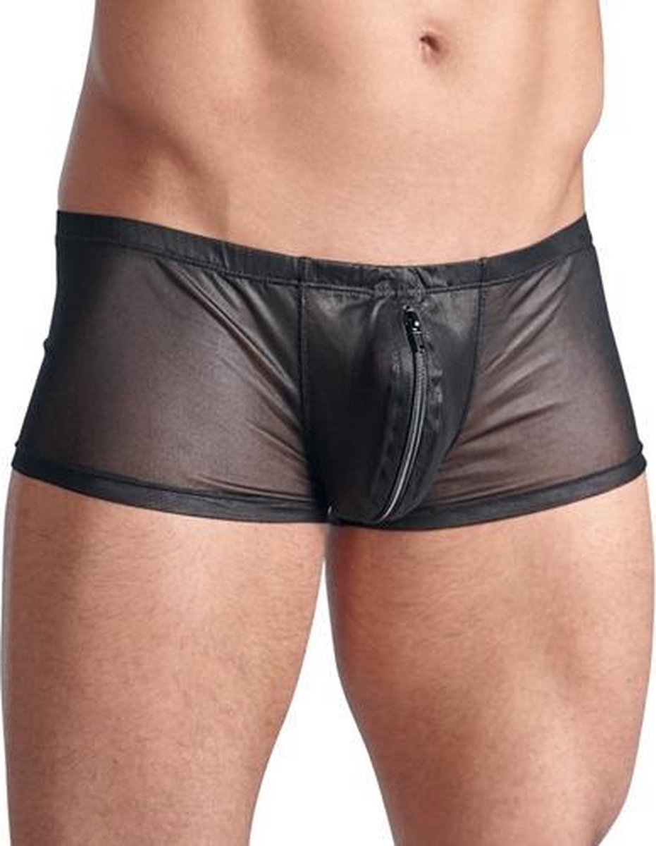 Mannenboxer Met Rits - Zwart, Medium