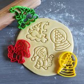 Koekjesvorm | 3-delige set | Kerstmis | Kerstboom - Pinguïn - Sneeuwbol | Cookie cutter | Uitsteekvorm | Bakvorm | 8cm
