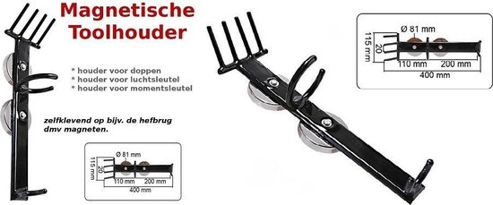 Magneetstrip voor gereedschapsbord 25 cm (set van 2 stuks) | Datona.nl