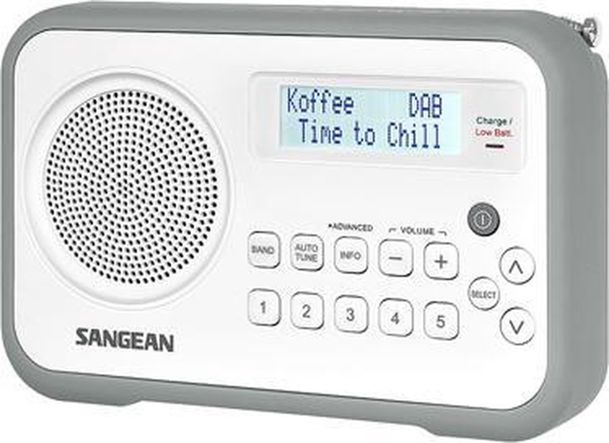 Sangean DPR67 Radio DAB+ Wit / Grijs bol