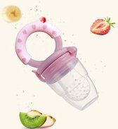 Baby Fruit Speen - De Gezondste Speen - Fruit speen - Speen Met Smaak – Roze met Wit