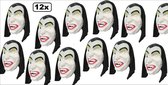 12x Masker dracula + hoofddoek - Halloween horror griezel graaf dracula