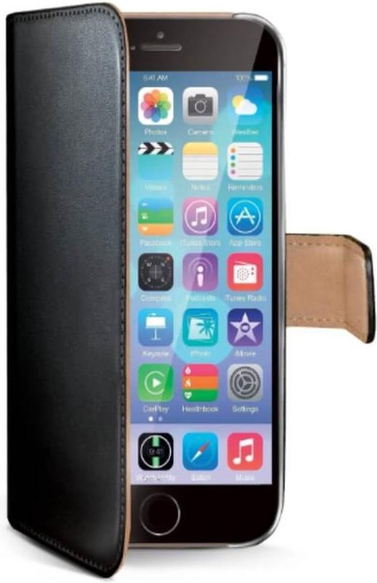 Celly Boekmodel Hoesje iPhone 8 / 7 - Zwart