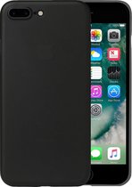 Hoesje voor Apple iPhone 7 Plus / 8 Plus TPU Ultra Dun Doorschijnend Case - Mat Zwart van iCall