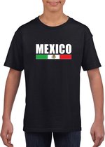 Zwart Mexico supporter t-shirt voor kinderen 134/140