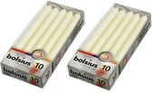 Bolsius Dinerkaarsen - 230/20 kleur ivoor - 20 kaarsen in 2 verpakkingen