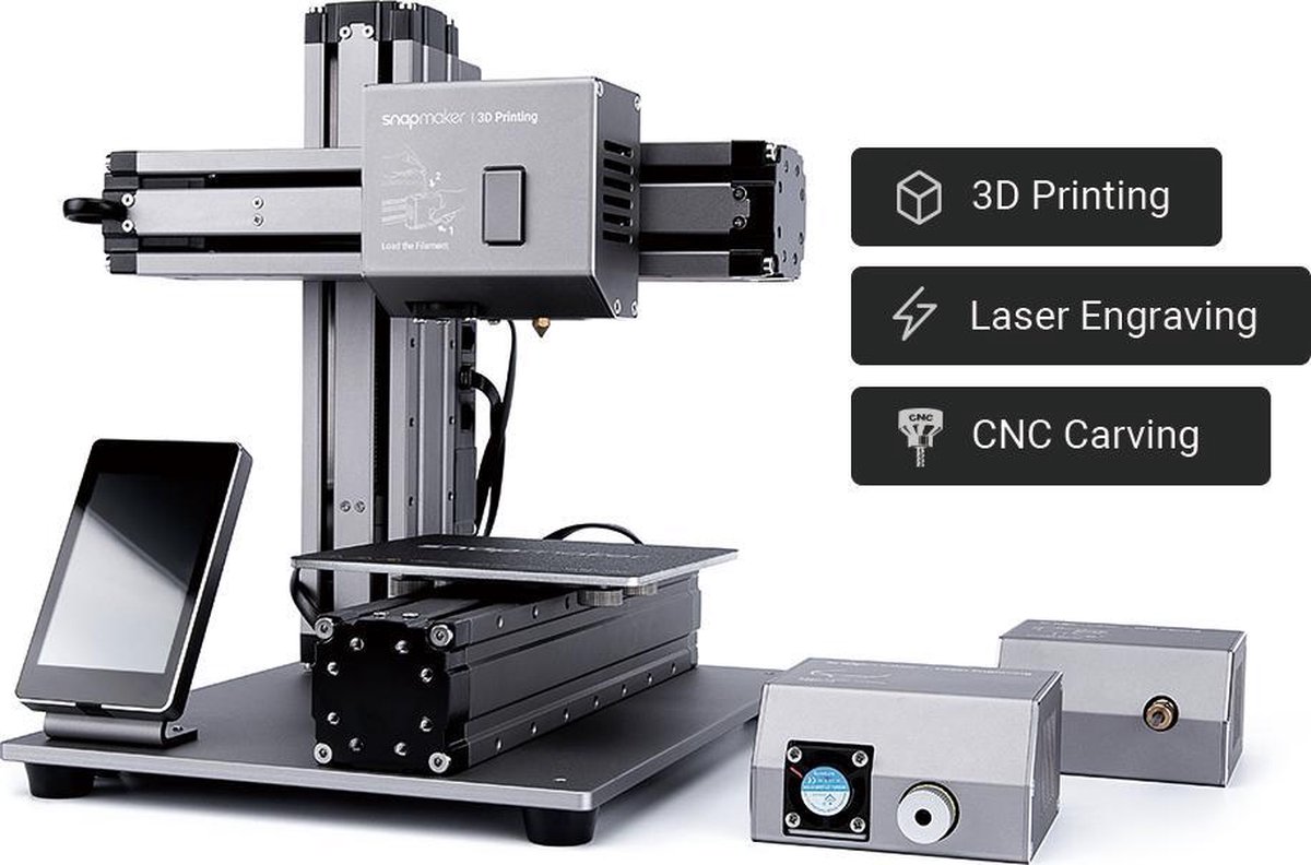 Imprimante 3D Snapmaker 3-en-1, fraiseuse CNC et découpeuse laser | bol.com