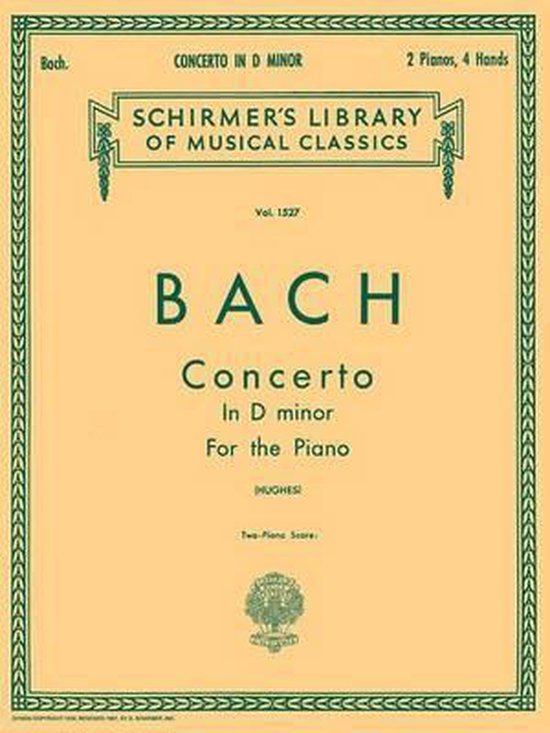 Concerto in D Minor 2-piano Score - cover
