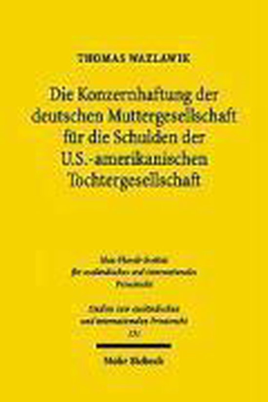 Die Konzernhaftung der deutschen Muttergesellschaft für die ... - cover