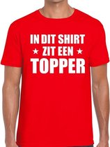 In dit shirt zit een Topper t-shirt rood voor heren XL