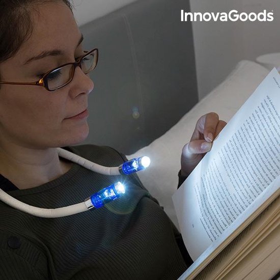 InnovaGoods Ledleeslamp voor de Nek