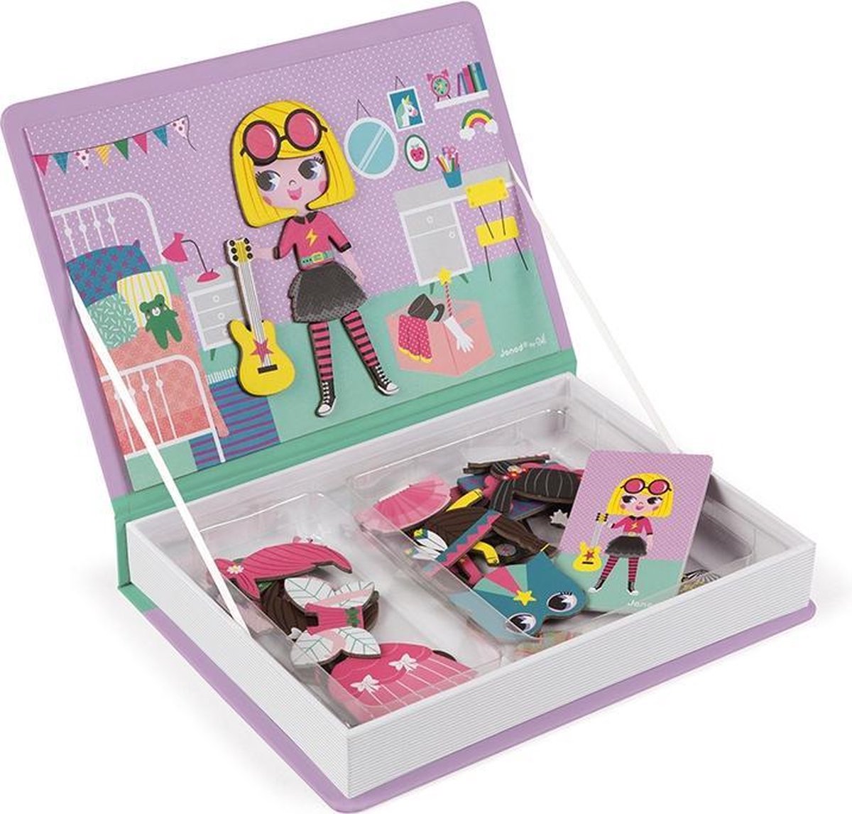 Janod - Magnetibook - Verkleedfeest Meisjes - Magneetboek Speelset — afbeelding 8