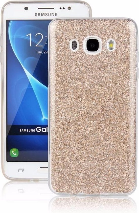 Samsung Galaxy (2016) glitters hoesje - Goud BlingBling