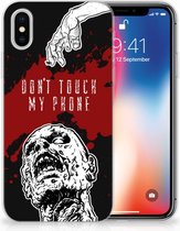 Geschikt voor iPhoneX | Xs Siliconen Hoesje Design Zombie Blood