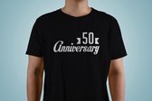 50 JAAR GETROUWD | JUBILEUM | TROUWDAG | VIERING | 50 Jaar Samen T Shirt | Kado Cadeau Tip | Voor Mannen en Vrouwen | Unisex | Maat M