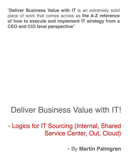 Deliver Business Value with IT - Deliver Business Value with ... - cover